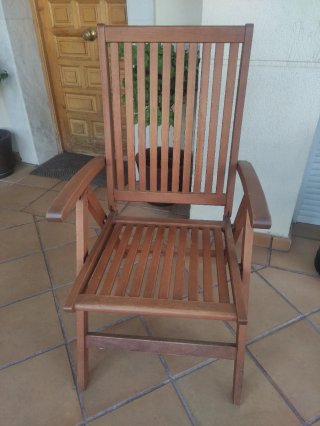 Silla de jardín de madera teka