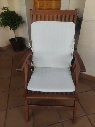 Silla de jardín de madera teka