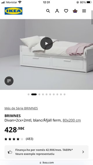 Cama Diván Extensible Ikea Brimnes