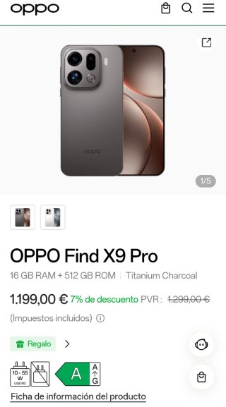 OPPO Find X9 Pro 512GB Gris