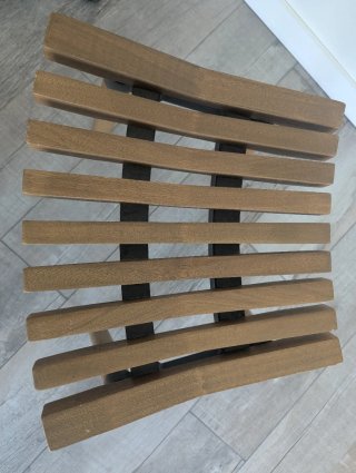 2 Taburetes Madera y Aluminio