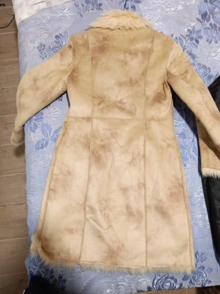 Chaquetón mujer talla 42 beige/marrón