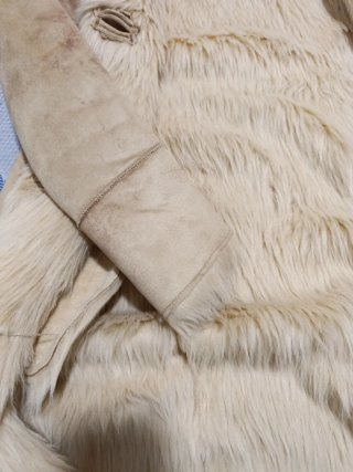 Chaquetón mujer talla 42 beige/marrón
