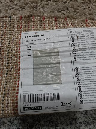 Alfombra Ikea Hampen Beige Crema