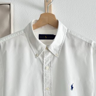 Camisa Ralph Lauren Blanca Logo Polo Talla L