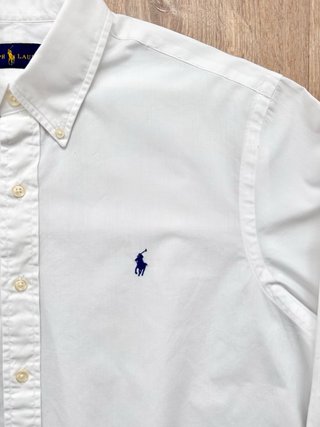 Camisa Ralph Lauren Blanca Logo Polo Talla L