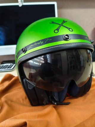 Casco Scorpion Jet Talla M Verde