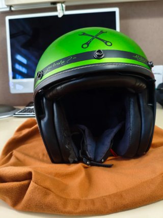 Casco Scorpion Jet Talla M Verde