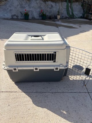 Transportín perro mediano 70x50x50 puerta metálica