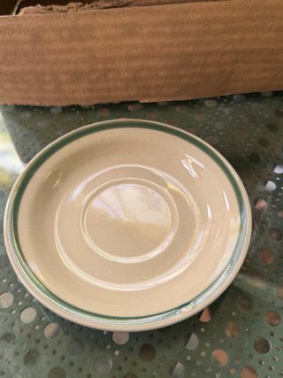 Juego Tazas Café Beige y Verde