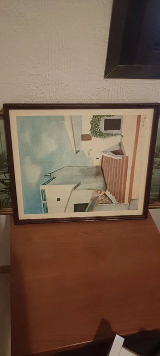 Cuadro antiguo con marco dorado