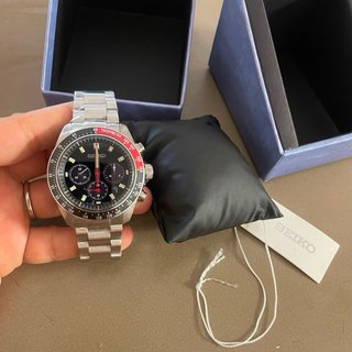 Reloj Seiko Cronógrafo Hombre Negro/Plata