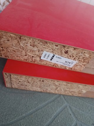 Estantería LACK roja Ikea