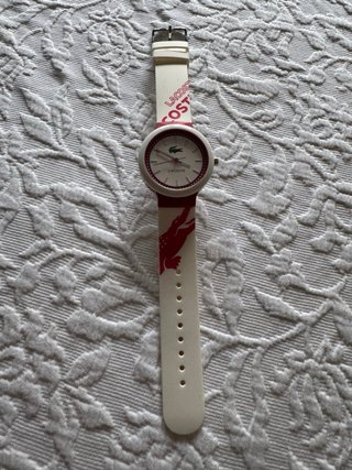 Reloj Lacoste blanco y rosa