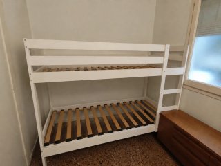 Litera madera maciza blanca