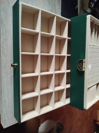 Joyero Verde XL con detalles dorados