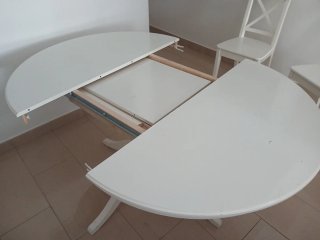 Mesa extensible Rosentord Ikea blanca pto mazarron