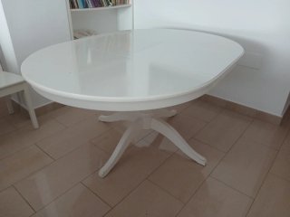 Mesa extensible Rosentord Ikea blanca pto mazarron