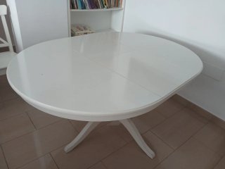 Mesa extensible Rosentord Ikea blanca pto mazarron