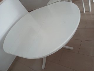 Mesa extensible Rosentord Ikea blanca pto mazarron