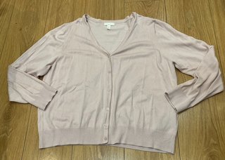 Chaqueta cardigan punto rosa H&M
