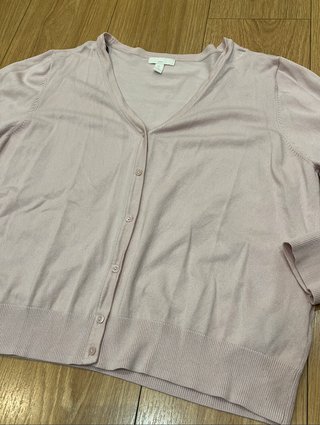 Chaqueta cardigan punto rosa H&M