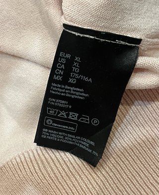 Chaqueta cardigan punto rosa H&M