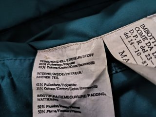 Anorak reversible talla 50 (M) azul/verde