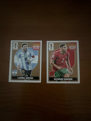 Cromos Messi y Hakimi Mundial