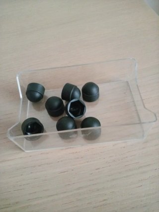 8 Tapones Embellecedores Negros