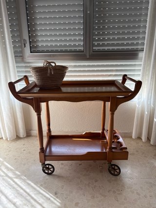 Carro camarera madera caoba