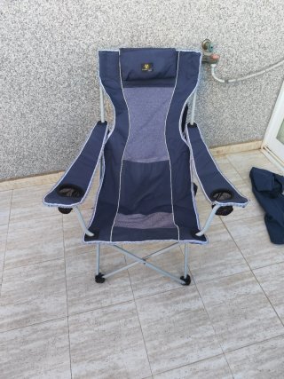 Silla Plegable Azul y Gris