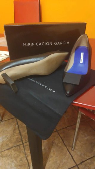 Zapatos Purificación García piel tacón 39