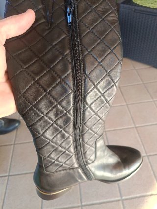 Stivali neri in pelle Luca Grassi fatti a mano