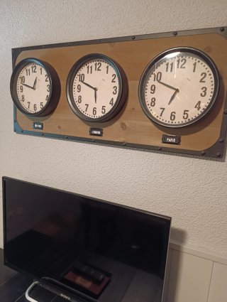 Orologio da parete industriale a 3 sfere