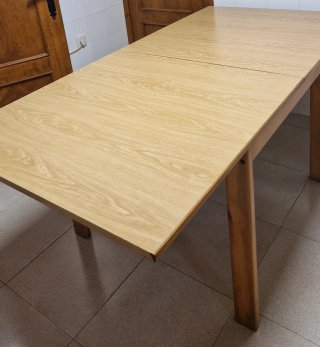 Mesa de cocina extensible De 90x90cm a 180x90cm