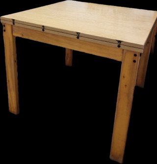 Mesa de cocina extensible De 90x90cm a 180x90cm