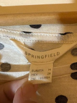 Camiseta Springfield Lunares Volantes Talla M