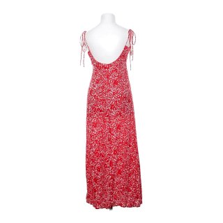 Vestido largo floral rojo