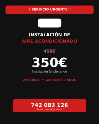 Instalación Aire Acondicionado Urgente