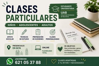 Clases particulares | Primaria, ESO,Bach y adultos