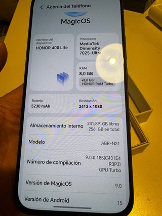 Honor 400 8+256GB Negro