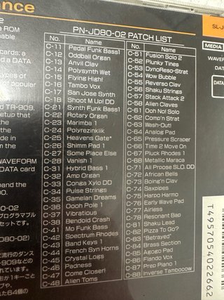 Roland JD-800 ROM Card Set Dance
