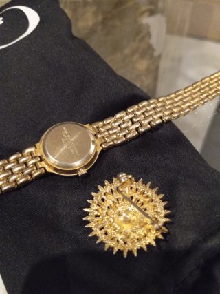 Reloj Citezen Chapado Oro 18k + Broche Vintage