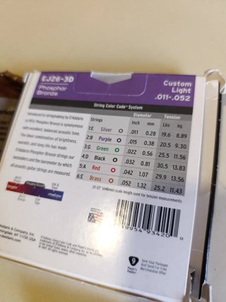 3 Sets Cuerdas Guitarra D'Addario EJ26