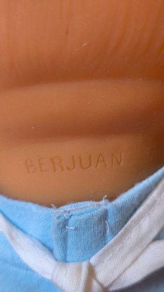 Bambola Bebè Vintage Berjuan Pigiama a Righe