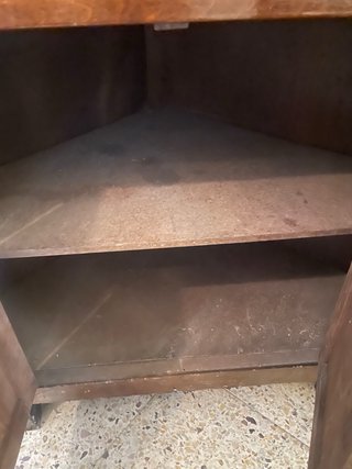 Mueble esquinero rústico de madera