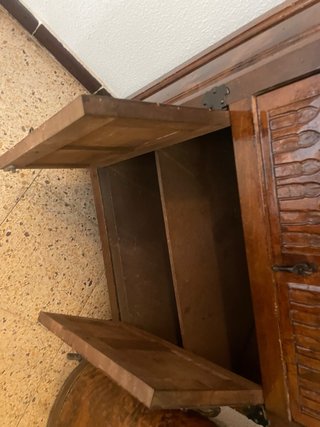 Mueble esquinero rústico de madera