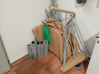 Escalera caracol madera y metal
