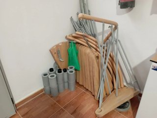 Escalera caracol madera y metal